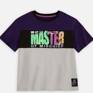 Disney Parks Marvel Shirt Adult Loki Master of Mischief Embroidered